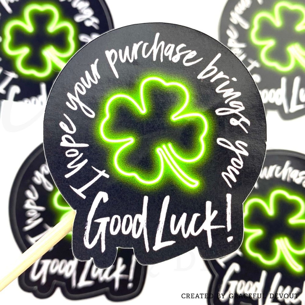 I Hope Your Purchase Brings You Good Luck! -2" (inches) (96ct.) Stickers - Picture 3 of 5